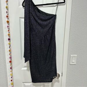 One Shoulder Sparkly Cocktail Dress